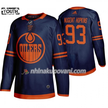 Edmonton Oilers Dresy Ryan Nugent-Hopkins 93 Adidas 2019-2020 Modrý Authentic - Dětské Edmonton Oilers Dresy Ryan Nugent-Hopkins 93 Adidas 2019-2020 Modrý Authentic - Dětské